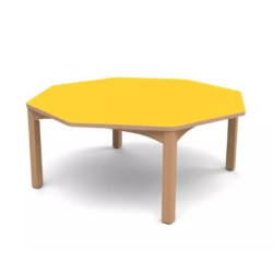 Table octogonale spéciale collectivité t2 citron - Papouille