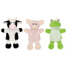 Marionnettes vache, cochon et grenouille (avec pattes) - Papouille