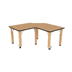 Table rectangle - chanfrein