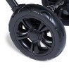 Quadruple Stroller - 4 Children - Black + Rain Cover + Sun Canopies
