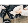 Quadruple Stroller - 4 Children - Black + Rain Cover + Sun Canopies