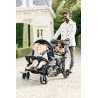 Quadruple Stroller - 4 Children - Black + Rain Cover + Sun Canopies