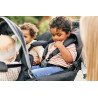 Quadruple Stroller - 4 Children - Black + Rain Cover + Sun Canopies