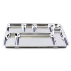Plateau en inox - 7 compartiments