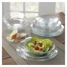 Assiette creuse en verre trempé transparent - 175mm