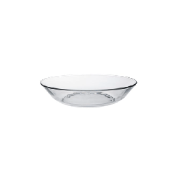 Assiette creuse en verre trempé transparent - 175mm