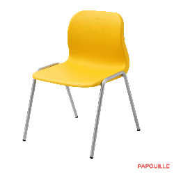 Chaise empilable clara t3 jaune - Papouille