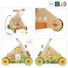 Chariot de marche Multi-Activités Lapin en bois