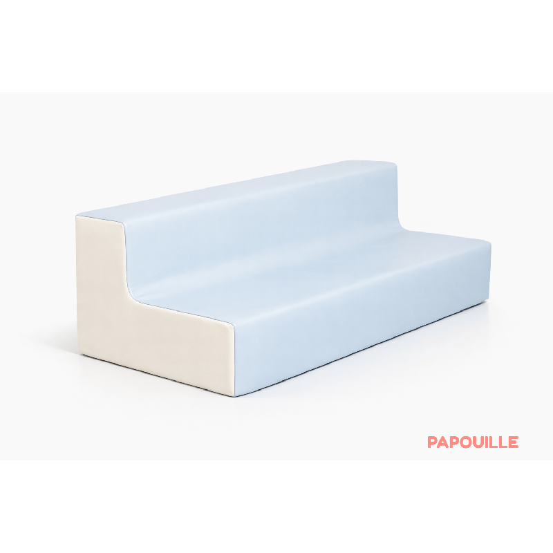 Banquette 3 places en mousse - hauteur 15 cm - Papouille