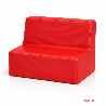 Banquette enfant 2 à 3 places en mousse pvc h. 25cm rouge - Papouille