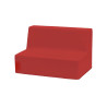 Banquette enfant 2 à 3 places en mousse pvc h. 25cm rouge - Papouille