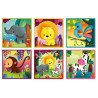 Kubkid - animaux de la jungle - 9 cubes - Papouille