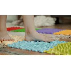 Tapis puzzle sensoriel / sensation / tactile pastel - Papouille