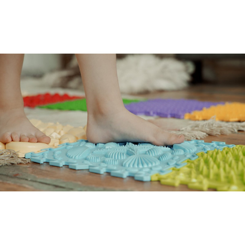 Tapis puzzle sensoriel / sensation / tactile pastel - Papouille