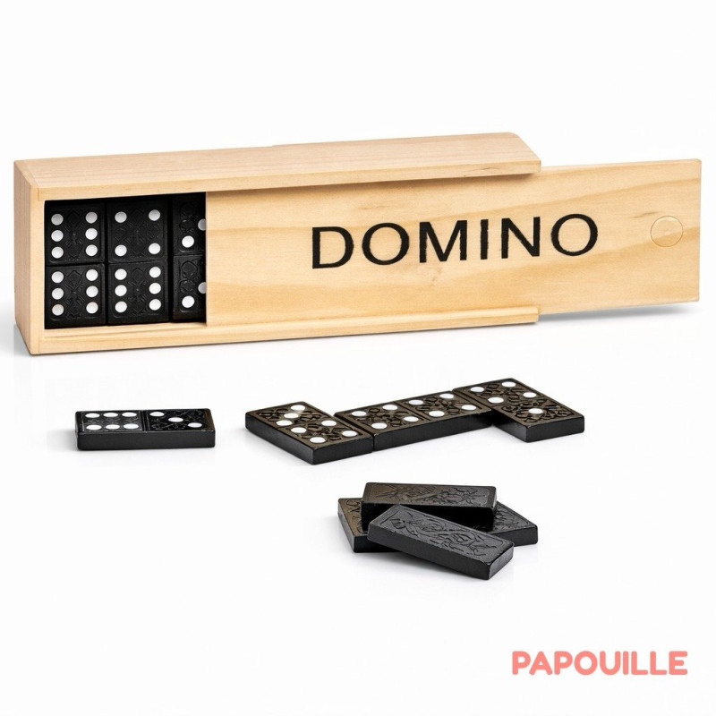 Jeu de dominos boîte en bois - Papouille