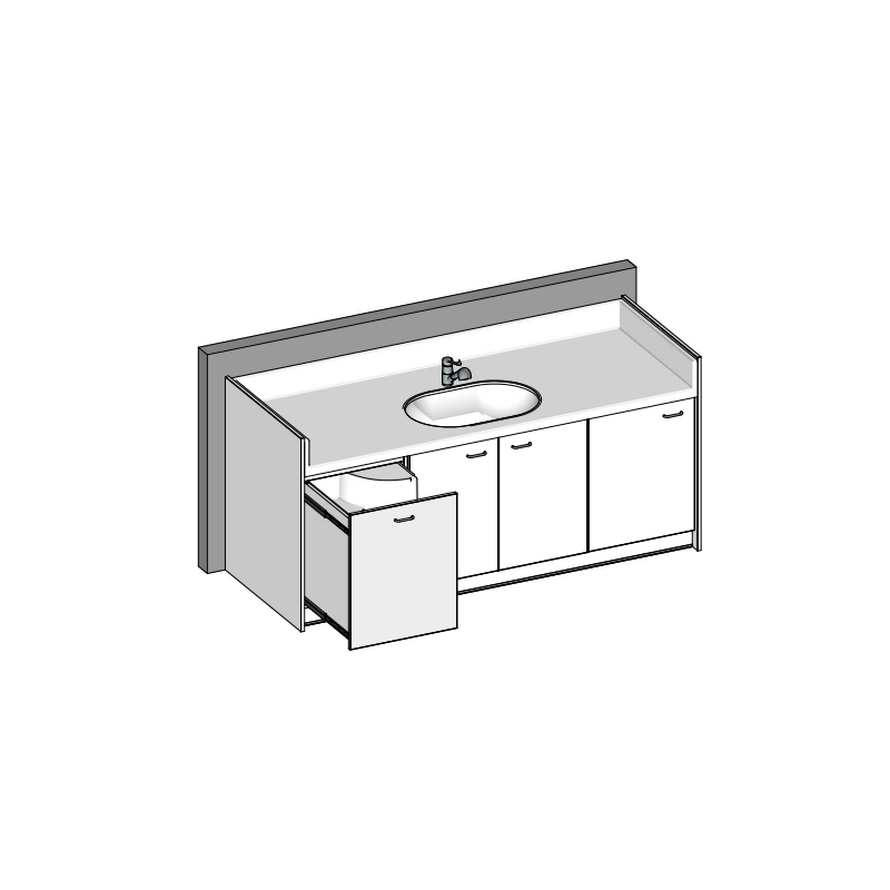 Table à langer 1 cuve 2200 x 850 mm - Papouille