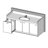 Table à langer 1 cuve 2200 x 850 mm - Papouille