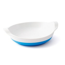 Assiette anti dérapante bleue - Papouille