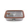 Boite de conservation 3 compartiments - 160 cl - Inox micro-ondable