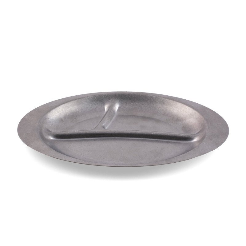 Assiette 3 compartiments - Inox micro-ondable