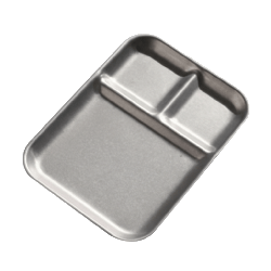 Plateau 3 compartiments - Inox micro-ondable