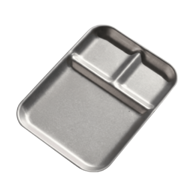 Plateau 3 compartiments - Inox micro-ondable