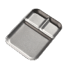 Plateau 3 compartiments - Inox micro-ondable