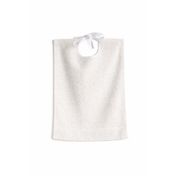 Bavoir uni ineffilochable lacet 33 x 40 cm perles