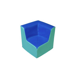 Chauffeuse d'angle droit bicolor hauteur 25cm - Papouille