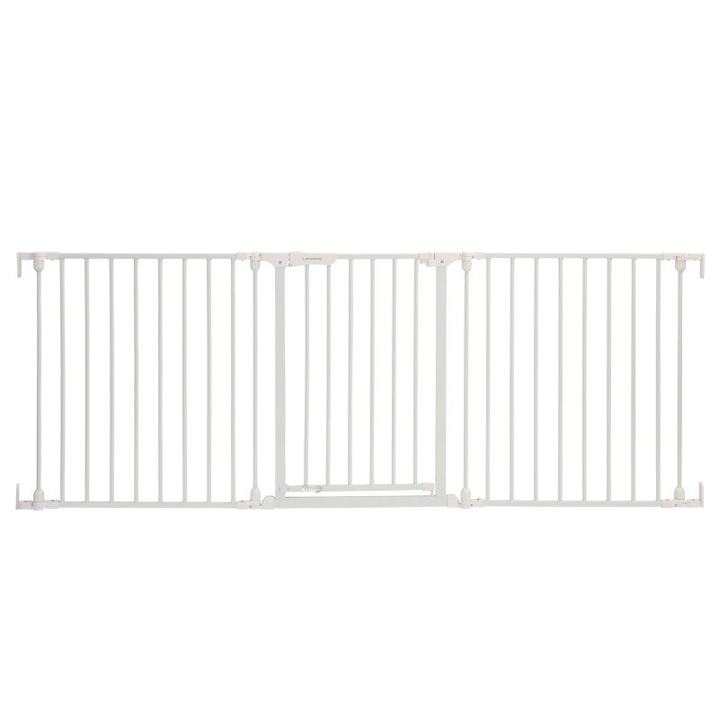 Barrière rétractable 74,5 cm jusqu’à 1,95 m - Blanc