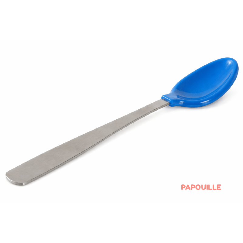 cuillère bébé douce en silicone long manche inox