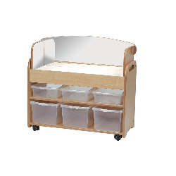 Chariot lumineux avec miroir - 6 rangements