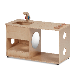 Cuisine d'activités avec robinet en bois