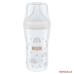 Biberon NUK en verre avec tétine en silicone - 120 ml