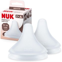 2 tétines NUK en silicone taille S - 0m+