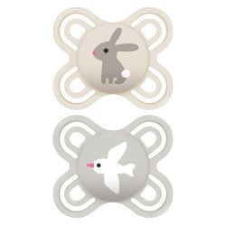 2 sucettes silicone 0-2 mois - MAM
