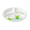 Assiette 3 compartiments mélamine souris verte - Papouille