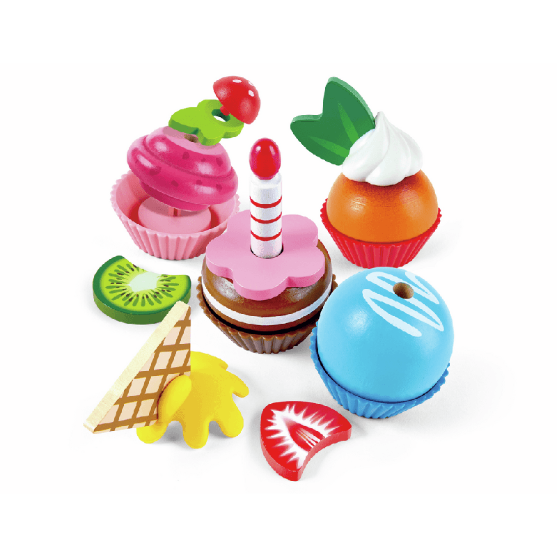 Cupcakes d'imitation en bois