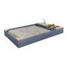 Bac à sable avec banc et jeux de cuisine