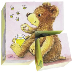 Puzzle de cubes bébés animaux - crèche - Papouille