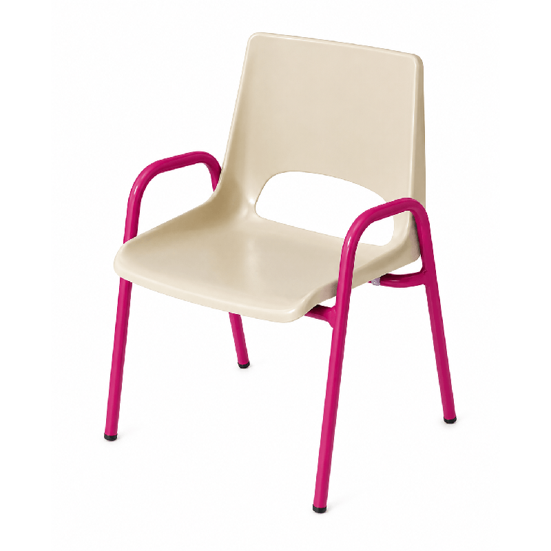 Chaise de maternelle avec accoudoirs H18 cm - T00