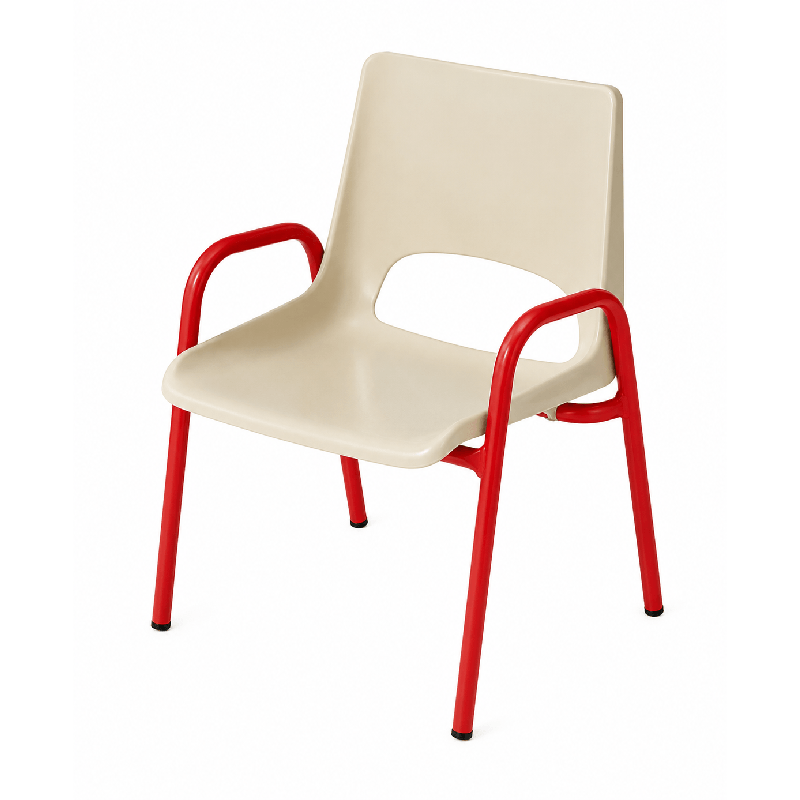 Chaise de maternelle avec accoudoirs H18 cm - T00