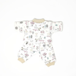 Vêtement pyjama poupée 30 cm petit lapin blanc - Papouille