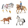 Lot de 4 figurines cheval -enfant- - Papouille