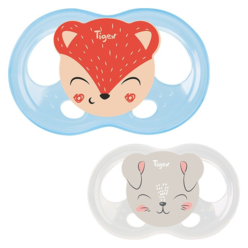 2 sucettes soft touch silicone taille 0-6m physiologique - Papouille