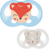 2 sucettes soft touch silicone taille 0-6m physiologique - Papouille