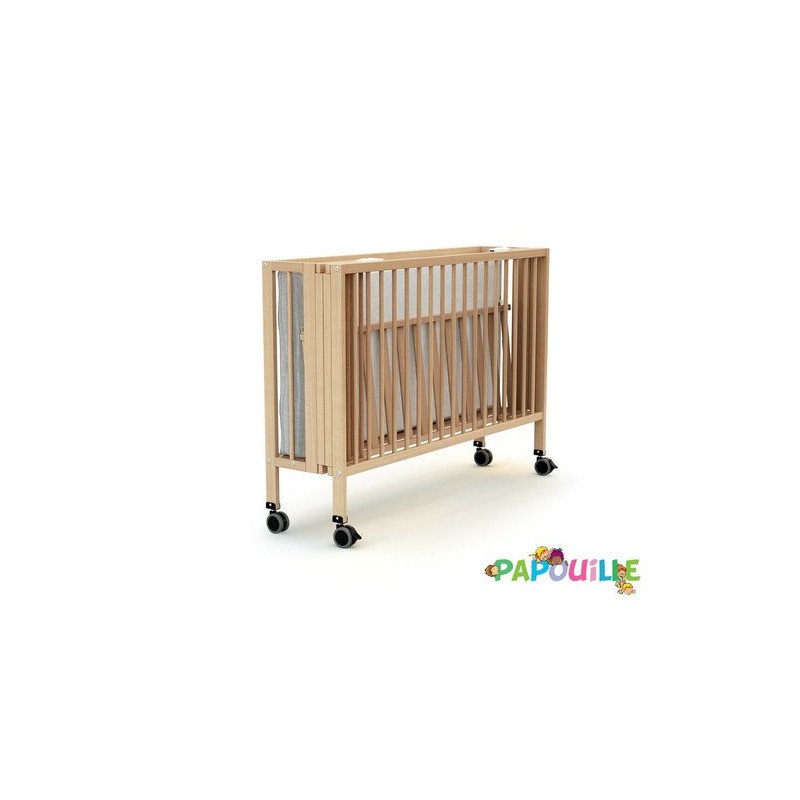 Lit pliant bois blanc pro avec roulettes