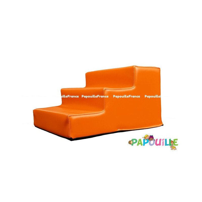 Module escalier 3 marches en mousse rose