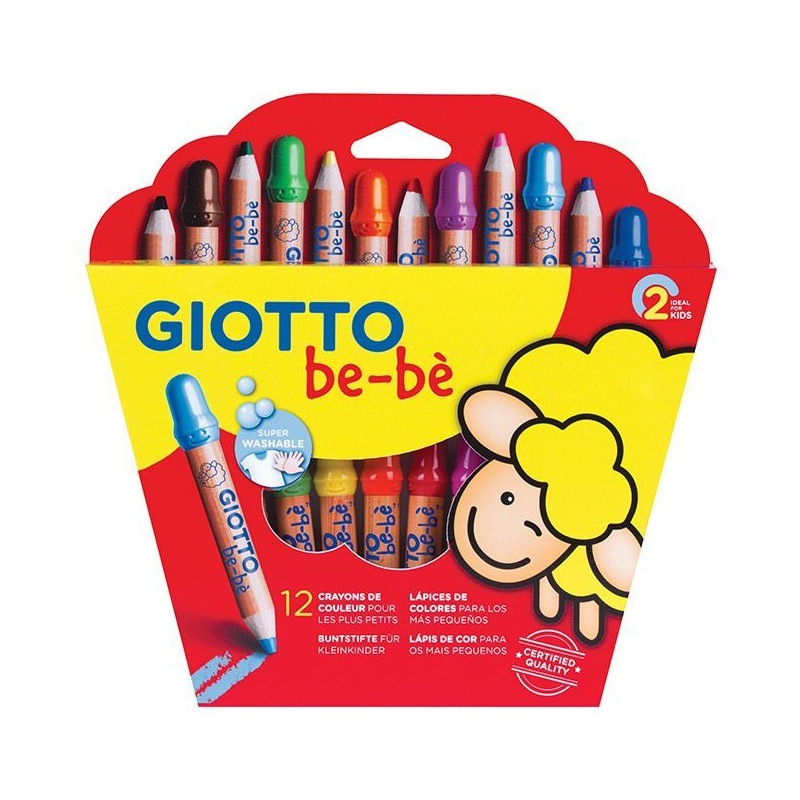 Etui 12 crayons maxi giotto bebe - Papouille