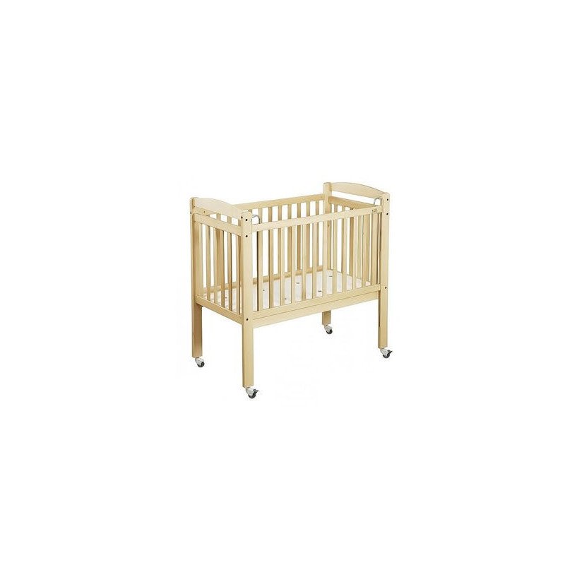 Lit crèche bois haut barreaux 120 x 60 cm bleu